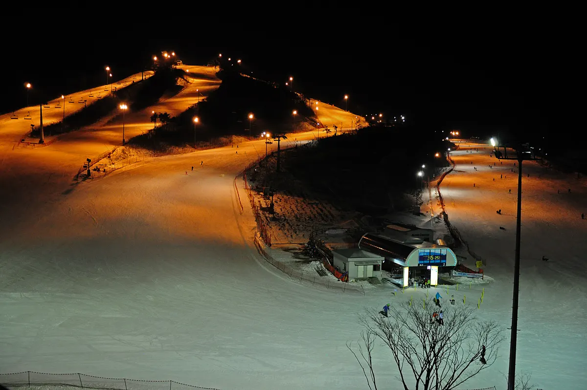 Nachtski in Alpensia
